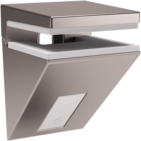 Richelieu Kalabrone Collection Mini Floating Glass Shelf Support Bracket for 5 mm to 10 mm Glass, Satin Nickel 162280185