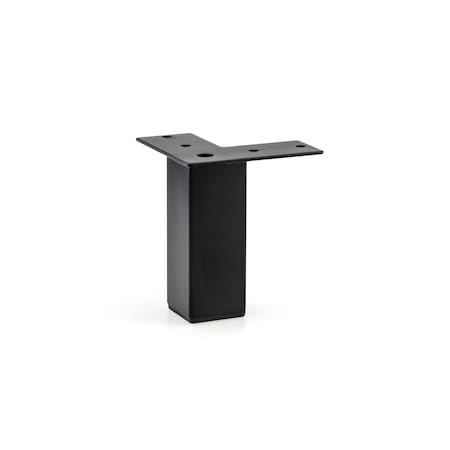 Richelieu Contemporary Furniture Leg, 3 15/16 in (100 mm), Black 17613890