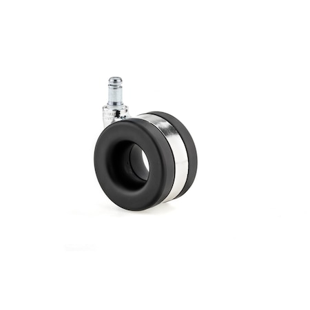 Richelieu Moebius Casters by Starck, Swivel Without Brake, with Friction Grip Stem, Chrome, Black 1765114090