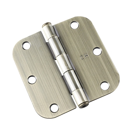 Richelieu 2Pack 3 12inch 89 mm Full Mortise Butt Hinge 58 Radius, Antique Brass 1821ABB