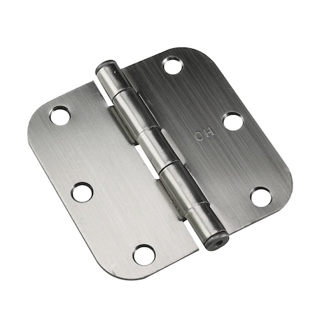 Richelieu 3 12inch 89 mm Full Mortise Butt Hinge 58 Radius, Antique Nickel 1821ANB3S
