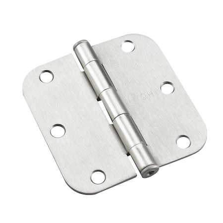 Richelieu 3 12inch 89 mm Full Mortise Butt Hinge 58 Radius, Brushed Nickel 1821NBB3S