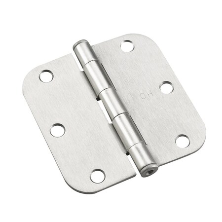 Richelieu 2Pack 3 12in 89 mm Full Mortise Butt Hinge 58 Radius, Brushed Nickel 1821NBB