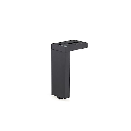 Richelieu Adjustable Contemporary Versatile T or L Shaped Furniture Leg, 3 15/16 in (100 mm), Dark Brown 205100060