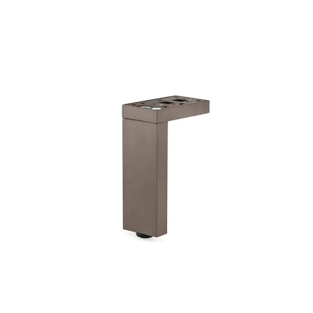 Richelieu Adjustable Contemporary Versatile T or L Shaped Furniture Leg, 7 7/8 in (200 mm), Bronze 205200135