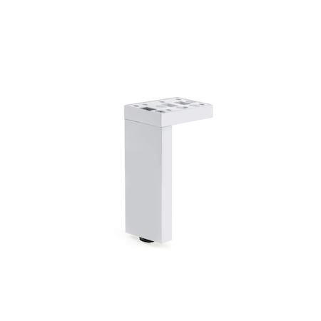 Richelieu Adjustable Contemporary Versatile T or L Shaped Furniture Leg, 13 3/4 in (350 mm), Glossy White 205350030