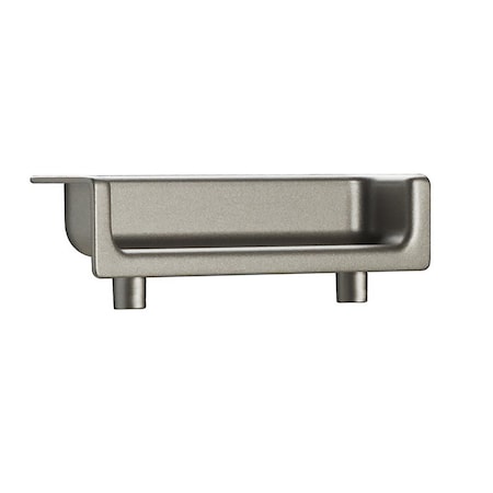 Richelieu 2 1/2 in (64 mm) Center-to-Center Matte Nickel Contemporary Recessed Cabinet Pull 210164184
