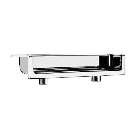 Richelieu 3 3/4 in (96 mm) Center-to-Center Chrome Contemporary Recessed Cabinet Pull 210196140