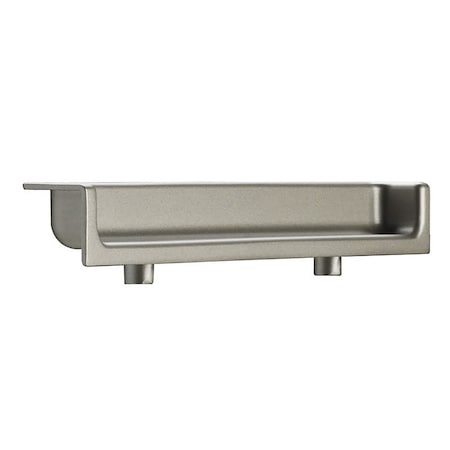 Richelieu 3 3/4 in (96 mm) Center-to-Center Matte Nickel Contemporary Recessed Cabinet Pull 210196184