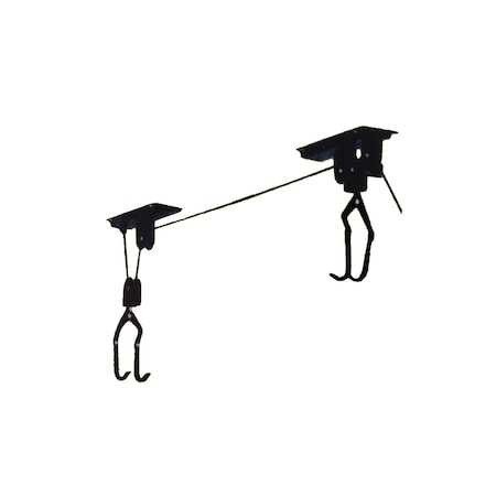 Onward 10inch 254 mm Black Metal Bicycle Lift System with 44 lb Load Rating 2280BC
