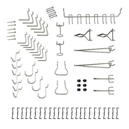 Onward Locking Peg Hook Assortment , Zinc, 47PK 23793R