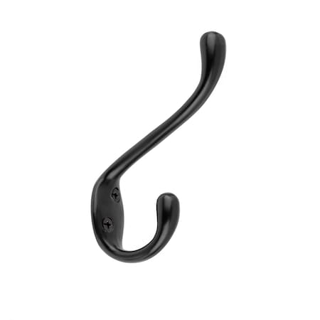 Onward 4 14inch 108 mm HeavyDuty Utility Metal Coat Hook, Black Finish 237FBV