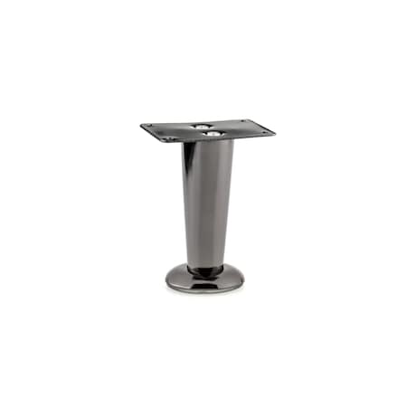 Richelieu Contemporary Furniture Leg, 4 9/16 in (116 mm), Black Nickel 238120091