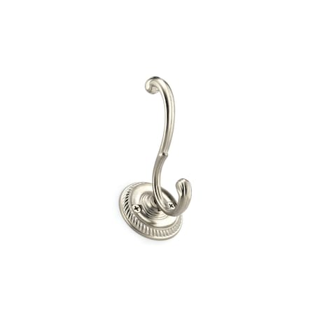 Onward 3 78inch 98 mm Classic Metal Coat Hook, Brushed Nickel Finish 238NBV