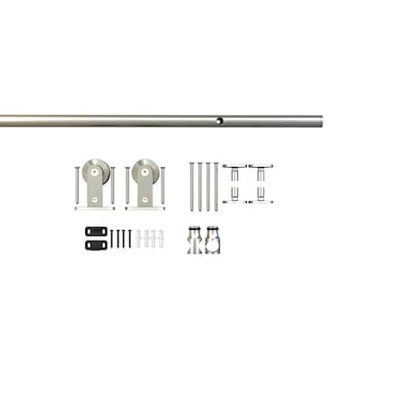Onward Industrial 2 78 34 in 2000 mm Decorative Sliding Hardware Kit, Satin Nickel 24601120SNPVC
