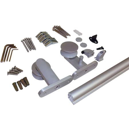 Onward Urban 78 34 in 2000 mm Decorative Visible Rail System, Satin Aluminum 2460202ALPVC