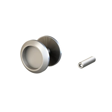 Richelieu 2 14inch 57 mm Round SurfaceMount Finger Pull, Satin Aluminum 246207104SALBC