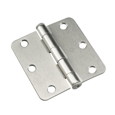 Richelieu 2Pack 3in 76 mm Full Mortise Butt Hinge  14 Radius, Brushed Nickel 2820NBB
