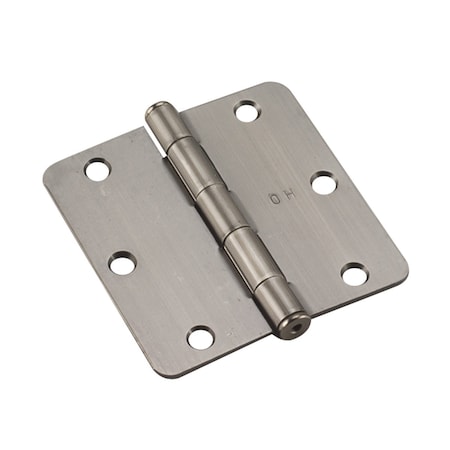 Richelieu 2Pack 3 12inch 89 mm Full Mortise Butt Hinge  14 Radius, Antique Nickel 2821ANB