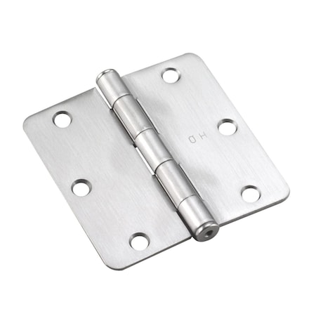Richelieu 2Pack 3 12inch 89 mm Full Mortise Butt Hinge  14 Radius, Brushed Chrome 2821BCB