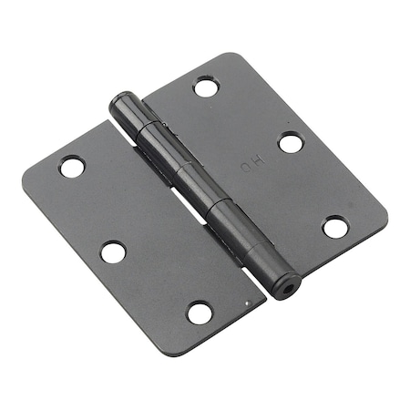 Richelieu 2Pack 3 12inch 89 mm Full Mortise Butt Hinge  14 Radius, Black 2821FBB