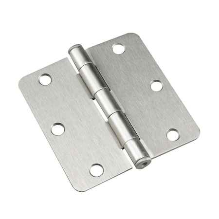 Richelieu 2Pack 3 12inch 89 mm Full Mortise Butt Hinge  14 Radius, Brushed Nickel 2821NBB