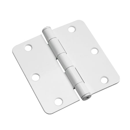 Richelieu 2Pack 3 12inch 89 mm Full Mortise Butt Hinge 14 Radius, White 2821WB