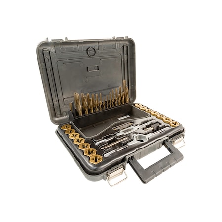 Richelieu (46-Piece) Titanium Nitride Coated Tap, Die, and Drill Set 301380BLUE