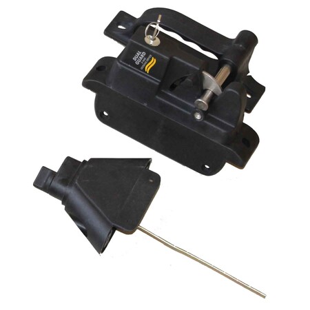 Onward 6 58inch 168 mm Automatic Double Sided Polymer Gate Locking Latch, Black 3030BPYR