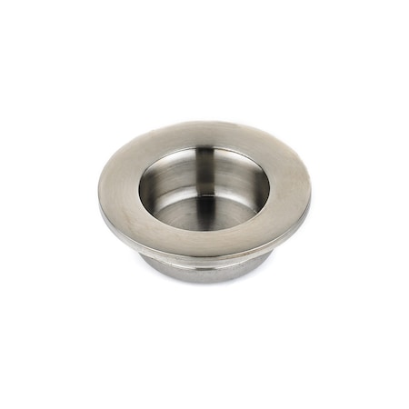 Richelieu 1-3/8 in. (35 mm) Brushed Nickel Contemporary Recessed Pull 340235195