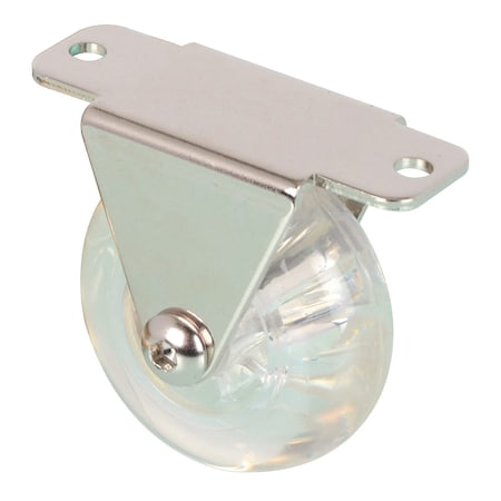 Richelieu Contemporary Furniture Caster, Fixed, with Plate, Clear 35056010501
