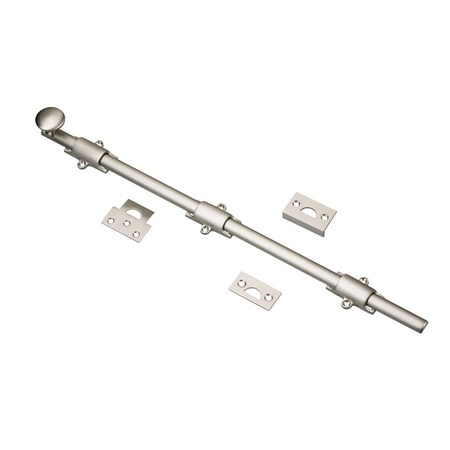 Onward 18inch 457 mm Surface Bolt, Brushed Nickel 39218NBV