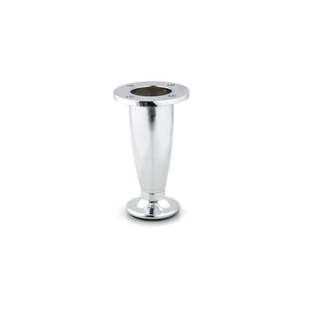 Richelieu Adjustable Contemporary Furniture Leg, 4 1/32 in (102 mm), Chrome 40740140