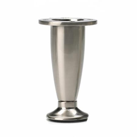 Richelieu Adjustable Contemporary Furniture Leg, 4 1/32 in (102 mm), Nickel 40740195