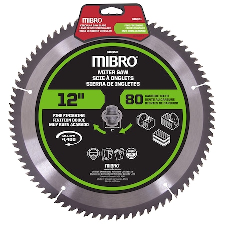 Richelieu 12-inch (305 mm) Carbide Tooth Circular Miter Saw Blade 416451