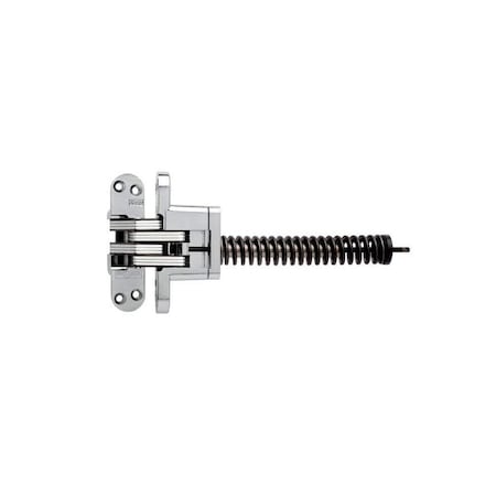 Richelieu 4 58inch 117 mm x 1 18inch 29 mm Full Mortise Concealed Spring Close Hinge, Satin Chrome 421218145