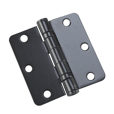 Richelieu 2Pack 3 12inch 89 mm Full Mortise Ball Bearing Butt Hinge, Black 42821FBB