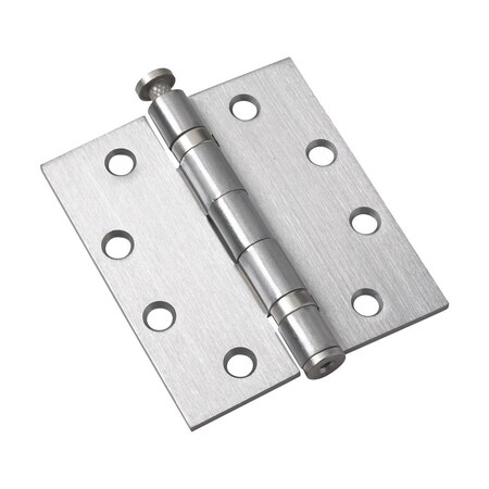 Richelieu 4 12inch 114 mm Full Mortise Ball Bearing Butt Hinge, Brushed Chrome 44823BCB