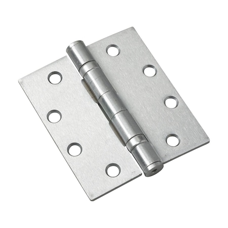 Richelieu 4 12inch 114 mm Full Mortise Ball Bearing Butt Hinge, Brushed Chrome 45823BCB