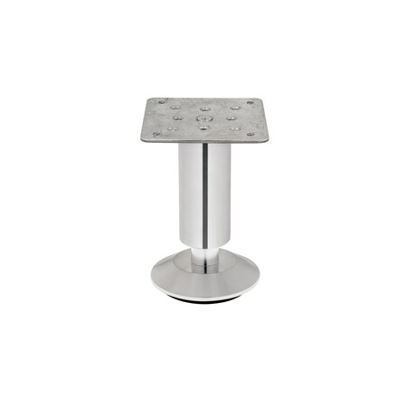 Richelieu Adjustable Furniture Leg, 4 23/32 in (120 mm), Polished Chrome 475120140