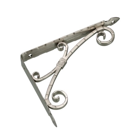 Onward 9-1/8 in x 7-1/8 in Traditional Decorative Shelf Bracket, Brushed Nickel Finish 4975NB090V