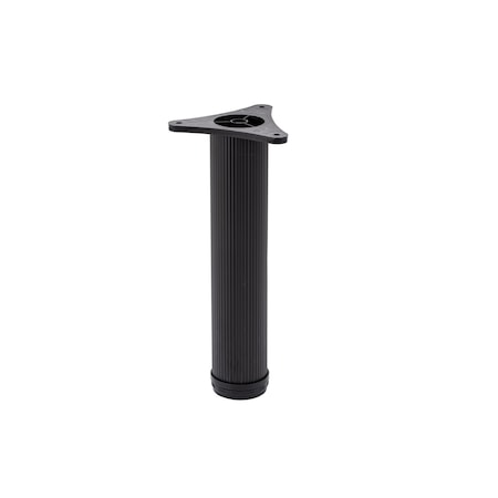 Richelieu 8-inch (203 mm) Round Furniture Leg with Levelling Glide, Matte Black 50203212900