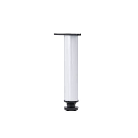 Richelieu 9-inch (228 mm) Round Furniture Leg with Levelling Glide, Matte Aluminum 5022861210