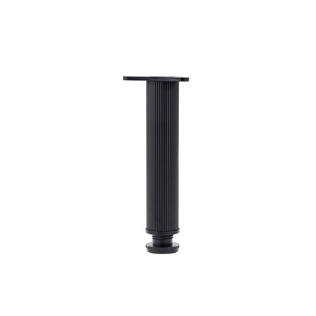 Richelieu 10-inch (254 mm) Round Furniture Leg with Levelling Glide, Matte Black 50254012900