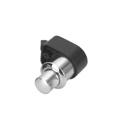 Richelieu 1 3/16-inch (30 mm) Round Push Knob with Latch, Chrome 51003140