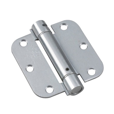 Richelieu 3 12inch 89 mm Full Mortise Adjustable Spring Hinge, Brushed Chrome 51821BCR