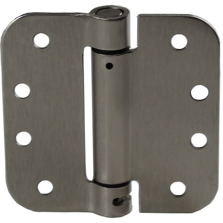 Richelieu 4inch 102 mm Full Mortise Adjustable Spring Hinge, Brushed Nickel 51822NBB1