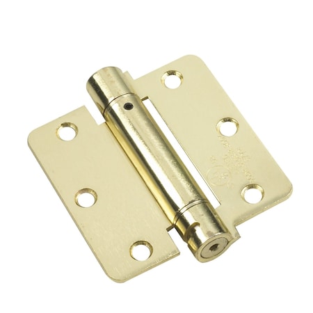 Richelieu 3 12inch 89 mm Full Mortise Adjustable Spring Hinge, Brass 52821BR