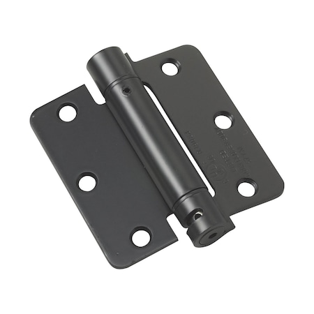 Richelieu 3 12inch 89 mm Full Mortise Adjustable Spring Hinge, Flat Black 52821FBB1