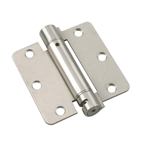 Richelieu 3 12inch 89 mm Full Mortise Adjustable Spring Hinge, Brushed Nickel 52821NBB1